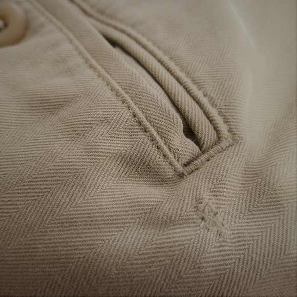 Beige/Tan Dress Pants/Khakis (Herringbone Pattern) - Picture 8 of 8